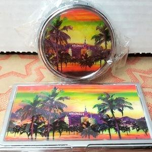 Nicole Lee Business Card Holder and Large Pill Case NWT